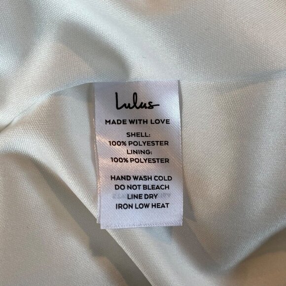 Lulu's Chiffon Tiered Midi Dress White V Neck Wedding Bridal Prom - Picture 9 of 10